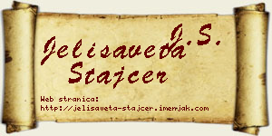 Jelisaveta Štajcer vizit kartica